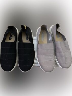 Skechers Slip-On Casual Pair in Black and Taupe (NWOT)